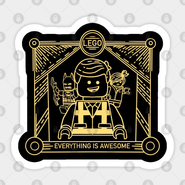 Everything Is Awesome Lego Movie Sticker by notajellyfan